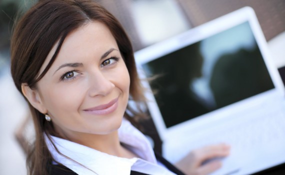 Portrait of a beautiful business woman looking at camera.